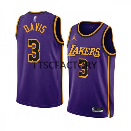 Maillot Basket Los Angeles Lakers Anthony Davis 3 Jordan 2022-23 Statement Edition Violet Swingman - Homme